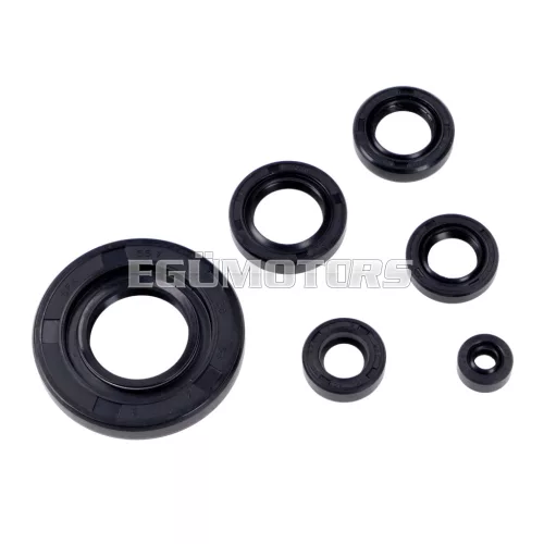 Tengelytömítés készlet 6 darab, fekete, Honda MT 5, 50, MB, MTX, MBX 80