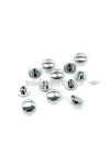 Cover caps for hexagon socket M6 screw head chrome 12 pieces for moped mokick