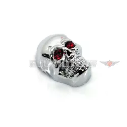 Csavar koponya díszítéssel, krómozott