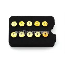   Főfúvóka készlet Bing sárgaréz M6 x 1, 10 darab, Kreidler Florett RS TM GT, Hercules K 50, 50 SE RE RL SL, SX RX, Sprint, Ultra, Ultra 80, 100, Sport Bike SB1, KTM Comet, DKW 159 159TS, Zündapp KS 80 Super, 125, SB, Puch M Jet