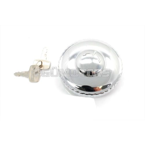 Tank cap lockable 60mm chrome for Puch M 50, MZ, MS, Dakota Zündapp, BMW, DKW, JAWA, Laverda, Kawasaki