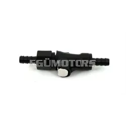  Gyorscsatlakozós üzemanyagcső műanyag, 6mm, fekete, moped, mokick