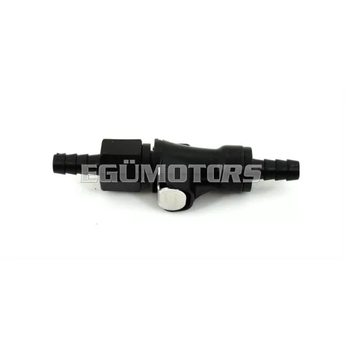 Gyorscsatlakozós üzemanyagcső műanyag, 6mm, fekete, moped, mokick