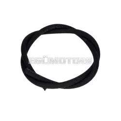   Szövetbetétes benzintömlő 4mm x 9.5mm, 1m, fekete, Hercules, KTM, Rixe, Sachs, Zündapp, Kreidler, Puch, Simson moped, mokick