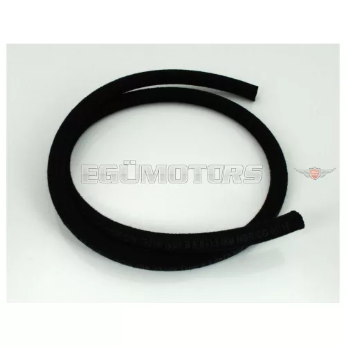 Szövetbetétes benzintömlő 8mm x 13mm, 1m, fekete, Hercules, KTM, Rixe, Sachs, Zündapp, Kreidler, Puch, Simson, moped, mokick