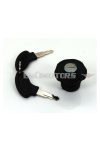 Tank cap lockable 30mm black with 2 keys for Peugeot 101, 102, 103, 104