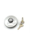 Tank cap aluminum matted 40mm lockable for Zündapp Combinette KS, GTS, C Type 517, Kreidler Florett, Puch Monza Cobra, Hercules mopeds, S50, S51, S70, S53, SR50, SR80, KR51/1, KR51/2, SR4-2, SR4-3, SR4-4, SR1, SR2, SR2E