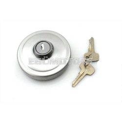   Tank cap aluminum matted 40mm lockable for Zündapp Combinette KS, GTS, C Type 517, Kreidler Florett, Puch Monza Cobra, Hercules mopeds, S50, S51, S70, S53, SR50, SR80, KR51/1, KR51/2, SR4-2, SR4-3, SR4-4, SR1, SR2, SR2E