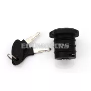 Tanksapka zárható, fekete, 37mm, 2 kulccsal, Peugeot 101, 102, 103, 104, MBK Mobylette