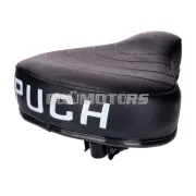 Nyereg/ülés fekete, lapos, Puch felirattal, Puch moped