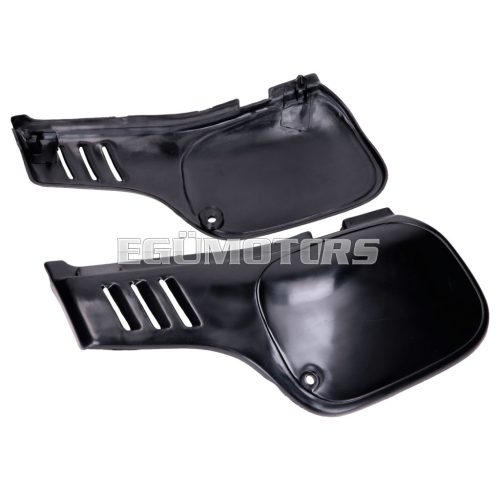 Side fairing set 2-piece plastic black for Honda MTX-R, MTX 50 SH, 80 R