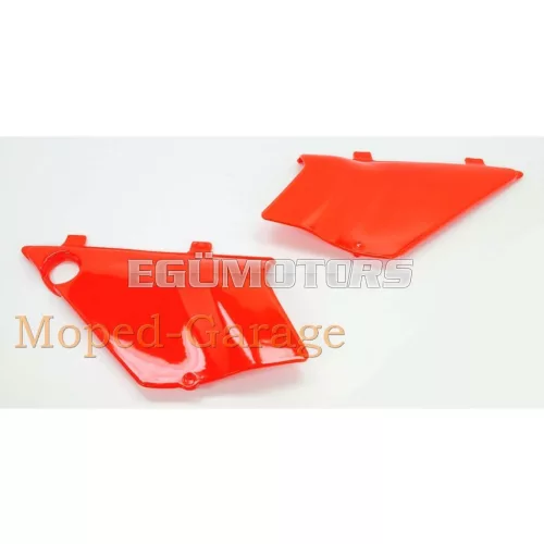 Oldalidom piros, műanyag, 2 darab, Honda MT 50, 80