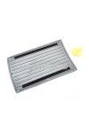 Rear mat gray with white mounting clips for Zündapp, R 50 Type 561