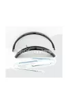 Sárvédő fém, fekete, 440mm, 55mm, 650mm, 460mm, moped, mokick