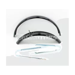   Sárvédő fém, fekete, 440mm, 55mm, 650mm, 460mm, moped, mokick