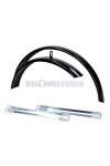 Sárvédő fém, fekete, 540mm, 55mm, moped, mokick