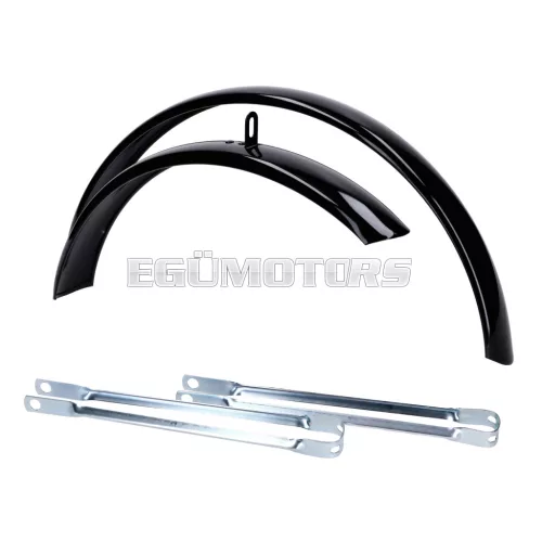 Sárvédő fém, fekete, 540mm, 55mm, moped, mokick