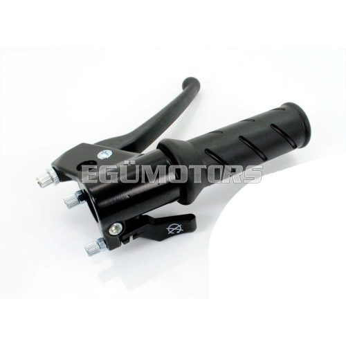 Black throttle grip with cold start control for Peugeot, 103 Vogue