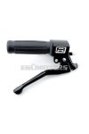Throttle grip fitting with black rubber grip for MBK, Mobylette, Motobecane
