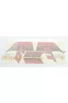 Sticker tank set black red for Yamaha DT 50 Mokick 1983-1985