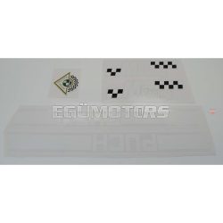   Sticker set tank fairing 5-piece white for Puch M 50 Racing Moped Mokick