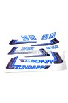 Sticker set tank side cover blue for Zündapp Sprinter, CS25, CS50