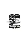 Type plate aluminum black 80 ccm for Puch Cobra M