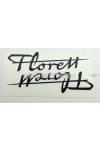 Tank sticker black white 120mm x 30mm for Kreidler Florett
