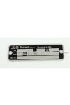 Type plate aluminum 56x18mm black for JLO