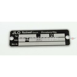 Type plate aluminum 56x18mm black for JLO