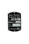 Blank type plate 60 x 40mm for Puch MS 25