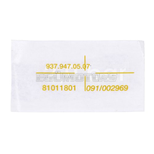 OEM Standard Matrica, 2,0 bar, fekete, Hercules K 125 BW V1, V2