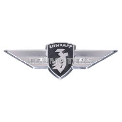   Leg shield emblem 107mm x 45mm hole spacing 36mm for Zündapp R 50, RS KS C Sport Combinette, Super Combinette