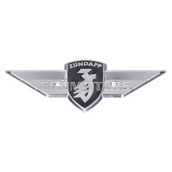   OEM Standard Lábtartó embléma, 107mm x 45mm, furat távolság 36mm, Zündapp R 50, RS, KS, C Sport Combinette, Super Combinette