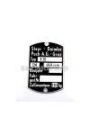 Blank type plate 59x40mm for Puch, X 30