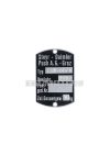 Type plate frame 60x40mm for Puch N 50