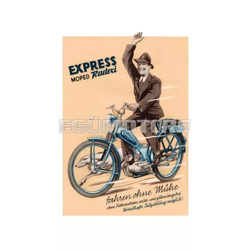 Advertising poster moped 42cm 29cm for Express Radexi 1