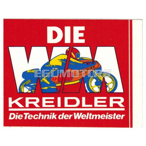 Sticker WM wide approx. 100mm high 85mm for moped mokick