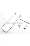 Luggage carrier clamping bracket set chrome with retaining pin and springs for Hercules, Prima, M, Optima