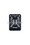 Black plastic license plate holder for moped, moped, mokick