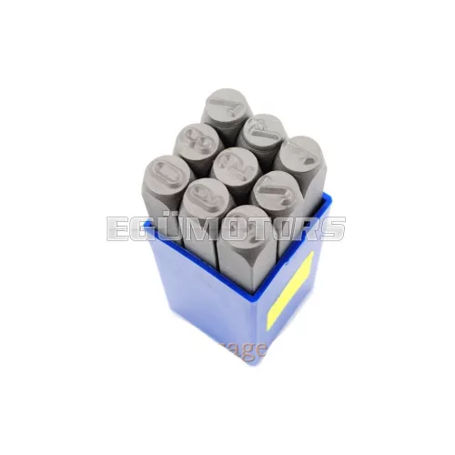 Impact numbers set 6mm for motorcycle, car, trailer