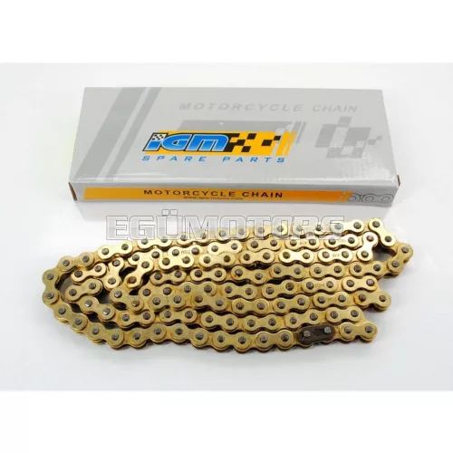 Chain 420 144 links gold for Kreidler Florett RS, Zündapp KS SX K 80, Yamaha DT 50 M, Honda MB MT MBX MTX 80