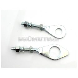   Steel chain tensioner set silver for Honda, CD 50, C 65, 70, 90, 100, 102, CM 91