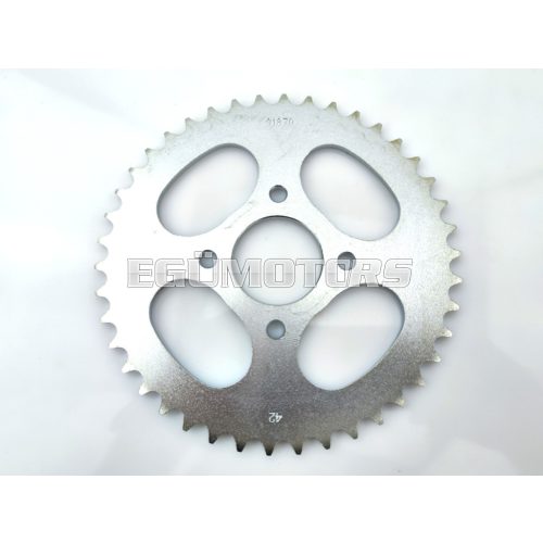 Sprocket Presto Reinforced 42 teeth 4 hole 66mm 42,5mm 7,5mm for KTM 505, Garelli Cross 40, Hercules Prima 1-6, MP 2, 4, MF 3, M 6, HR Hobby Rider, P 1, MX SX, 5, Optima Pronto, Presto, Zündapp A 25 Automatic Type 460-01, 460-02