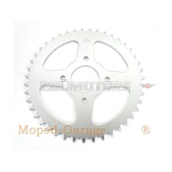   Sprocket Presto aluminum 43 teeth for Hercules Prima 1, 2, 3, 4, 5, 6, MP MF M HR Hobby Rider, P MX SX, Optima Pronto, Presto, Garelli Cross 40, KTM 505, Zündapp A 25 Automatic Type 460-01, 460-02