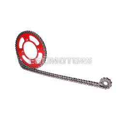 chain kit 11/51 teeth red for Beta RR 50 Enduro 05-