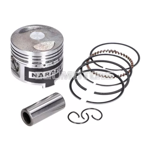 piston set Naraku V.2 50cc 39mm CNC milled piston skirt grooves for 139QMB/QMA