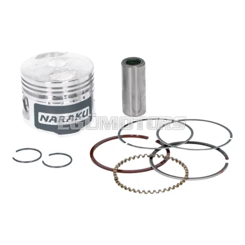 piston set Naraku 50cc 39mm CNC milled piston skirt grooves for 139QMB/QMA  = NK100.71.2
