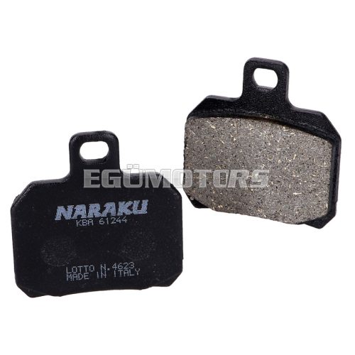 brake pads Naraku organic for Aprilia, Derbi, Peugeot, Gilera, MBK, Malaguti