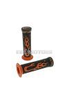 handlebar rubber grip set Flame black, orange